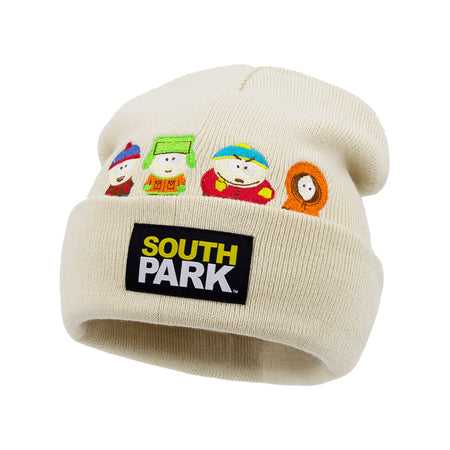 South Park main characters Stan Kyle Cartman and Kenny embroidered on a black cuffed beanie