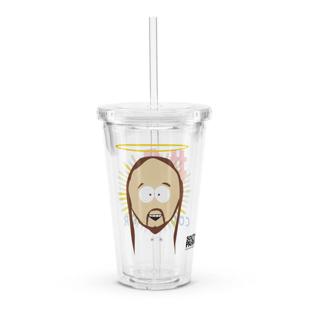 South Park Jesus #1 Counselor Clear Plastic Tumbler