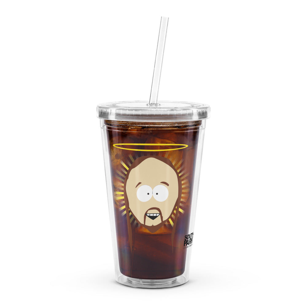 South Park Jesus #1 Counselor Clear Plastic Tumbler