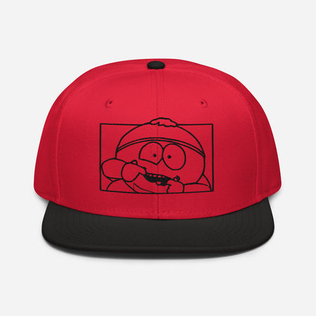 South Park Cartman Fun Face Embroidered Snapback Hat