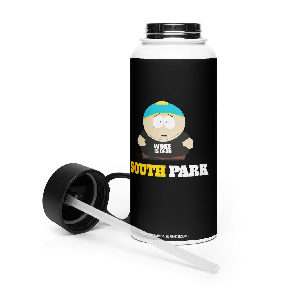 South Park Woke Is Dead Stainless Steel Water Bottle with a Straw Lid