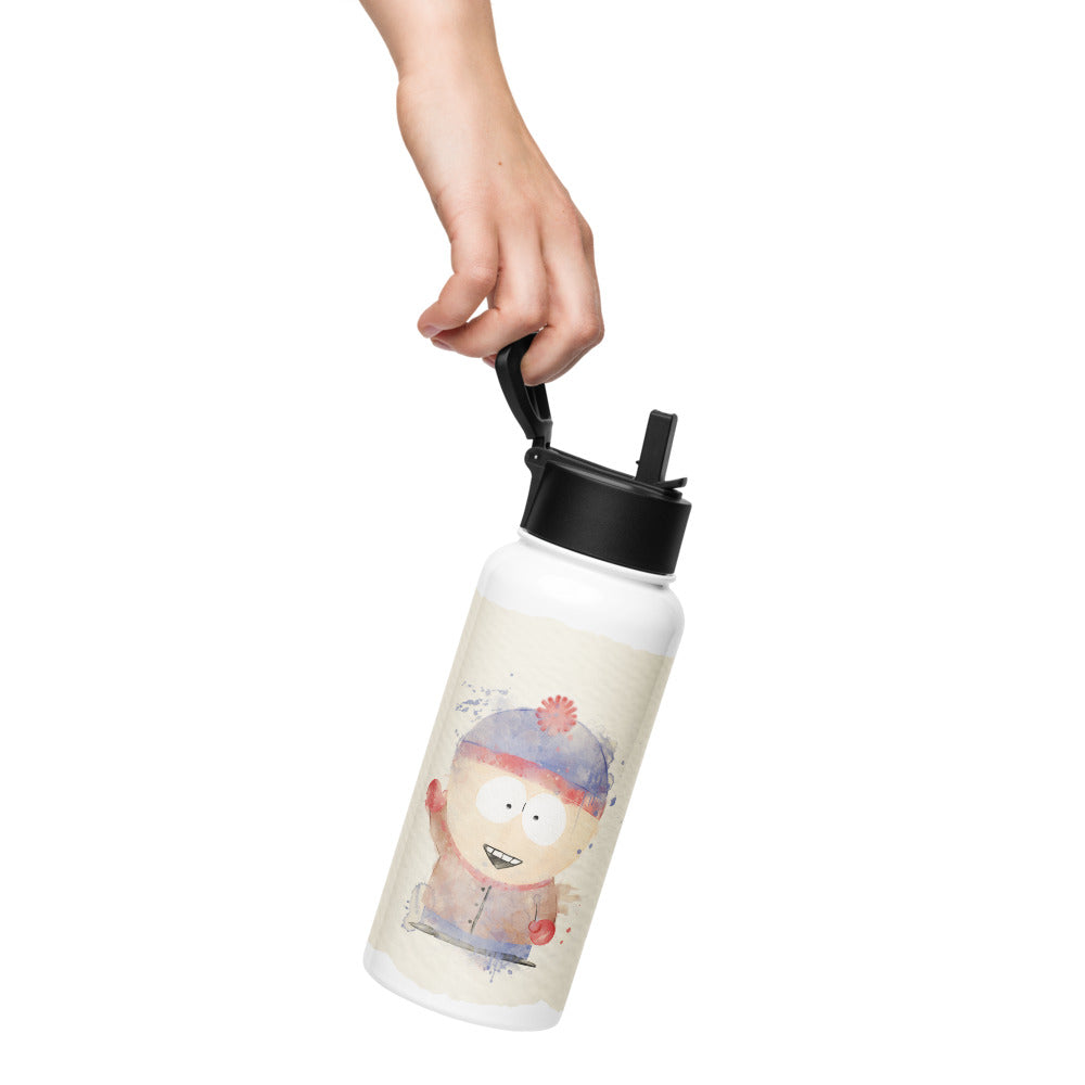 South Park Stainless Steel Water Bottle with a Straw Lid Stan Watercolor