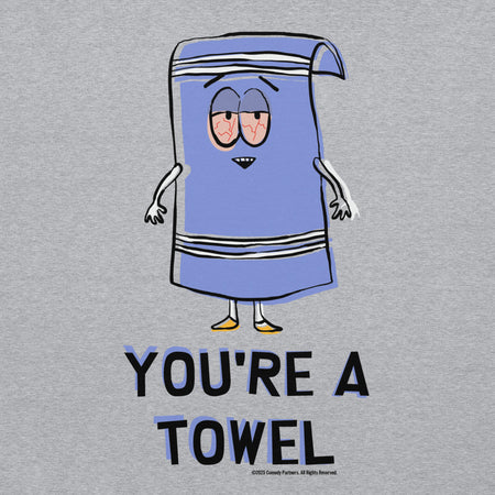 South Park Hoodie You're A Towel  Grey