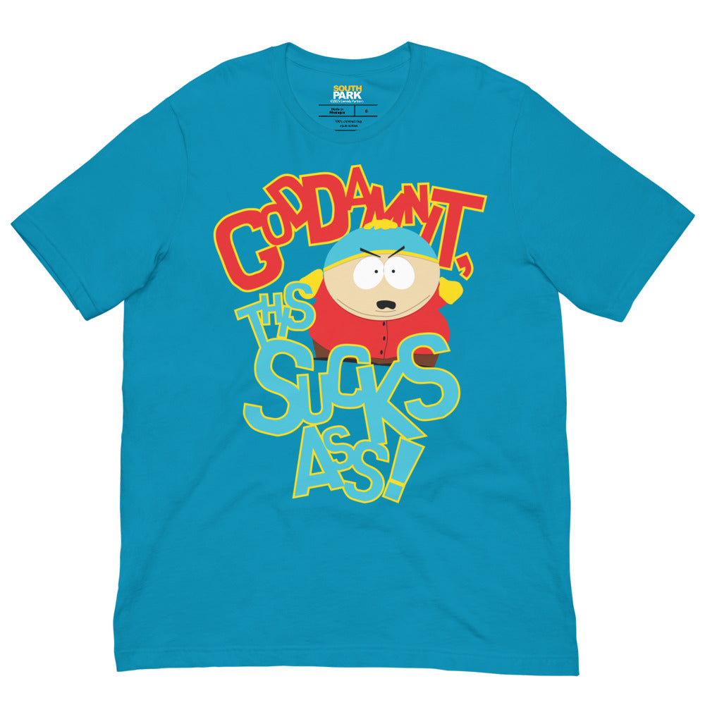 激レア】SOUTH PARK Cartman Tシャツ ブルー Lサイズ South Park Cartman Goddamit, This Sucks Ass! Unisex T-Shirt