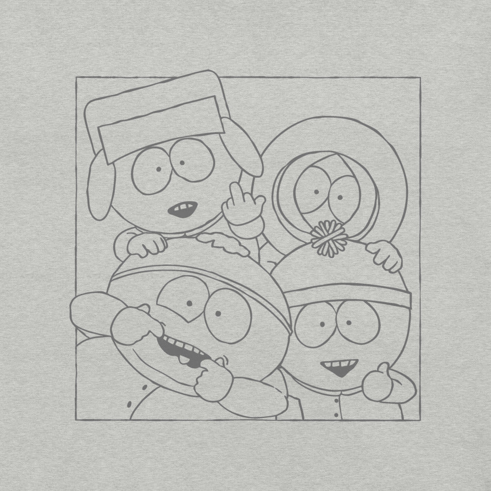 South Park Boys Outline Unisex T-Shirt Athletic Heather