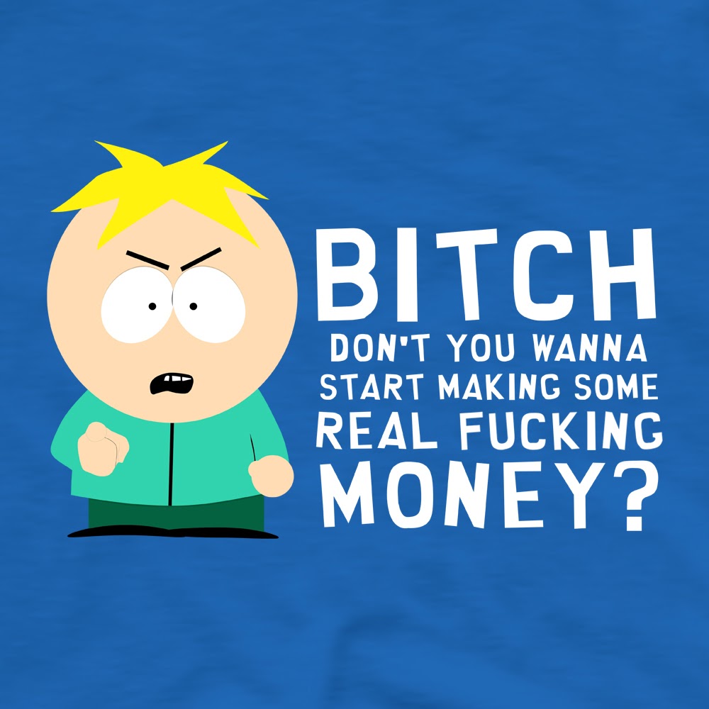 South Park Butters Make Real Money Adult Short Sleeve T-Shirt
