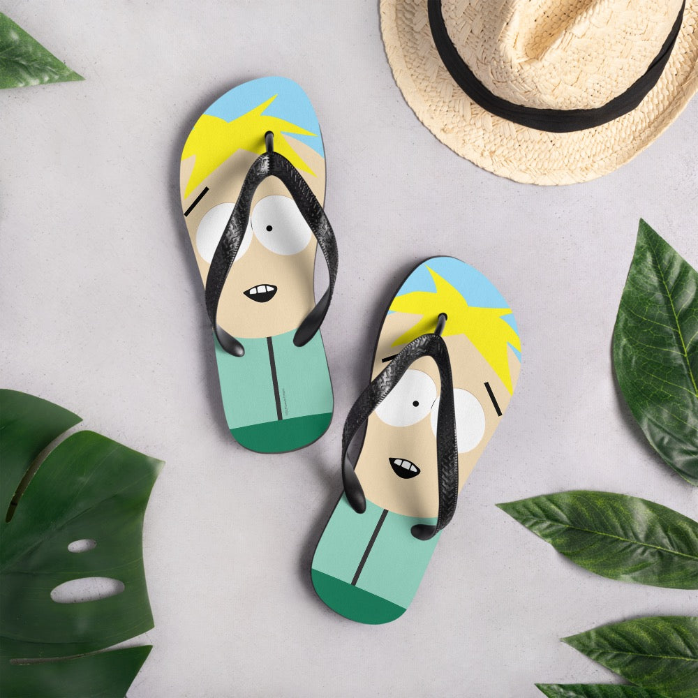 South Park Butters Big Face Flip Flops