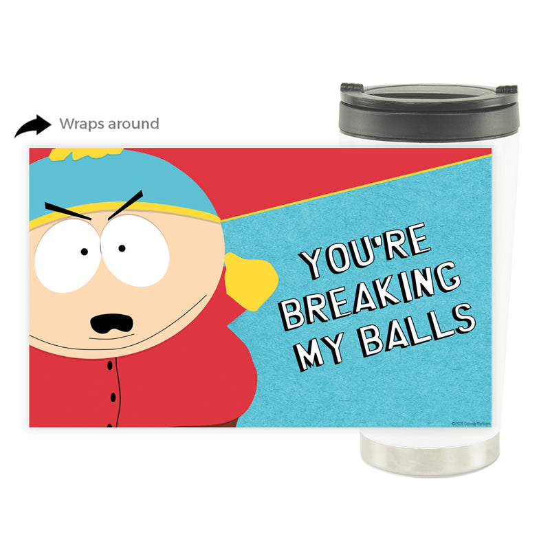 South Park Cartman Breaking My Balls 16oz Stainless Steel Thermal Travel Mug