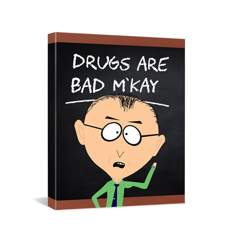 South Park Mr. Mackey Drugs Are Bad Premium Gallery Wrapped Canvas
