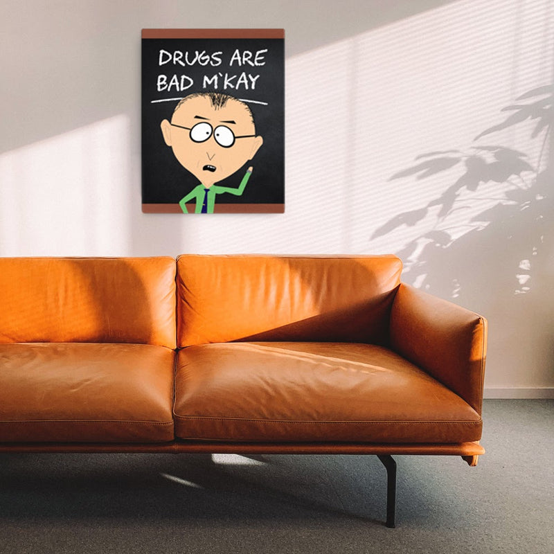 South Park Mr. Mackey Drugs Are Bad Premium Gallery Wrapped Canvas