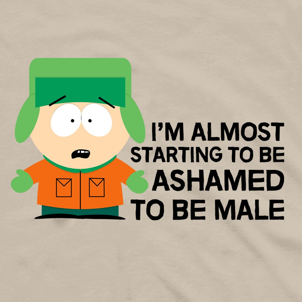 South Park Kyle Ashamed To Be Male Adult Short Sleeve T-Shirt