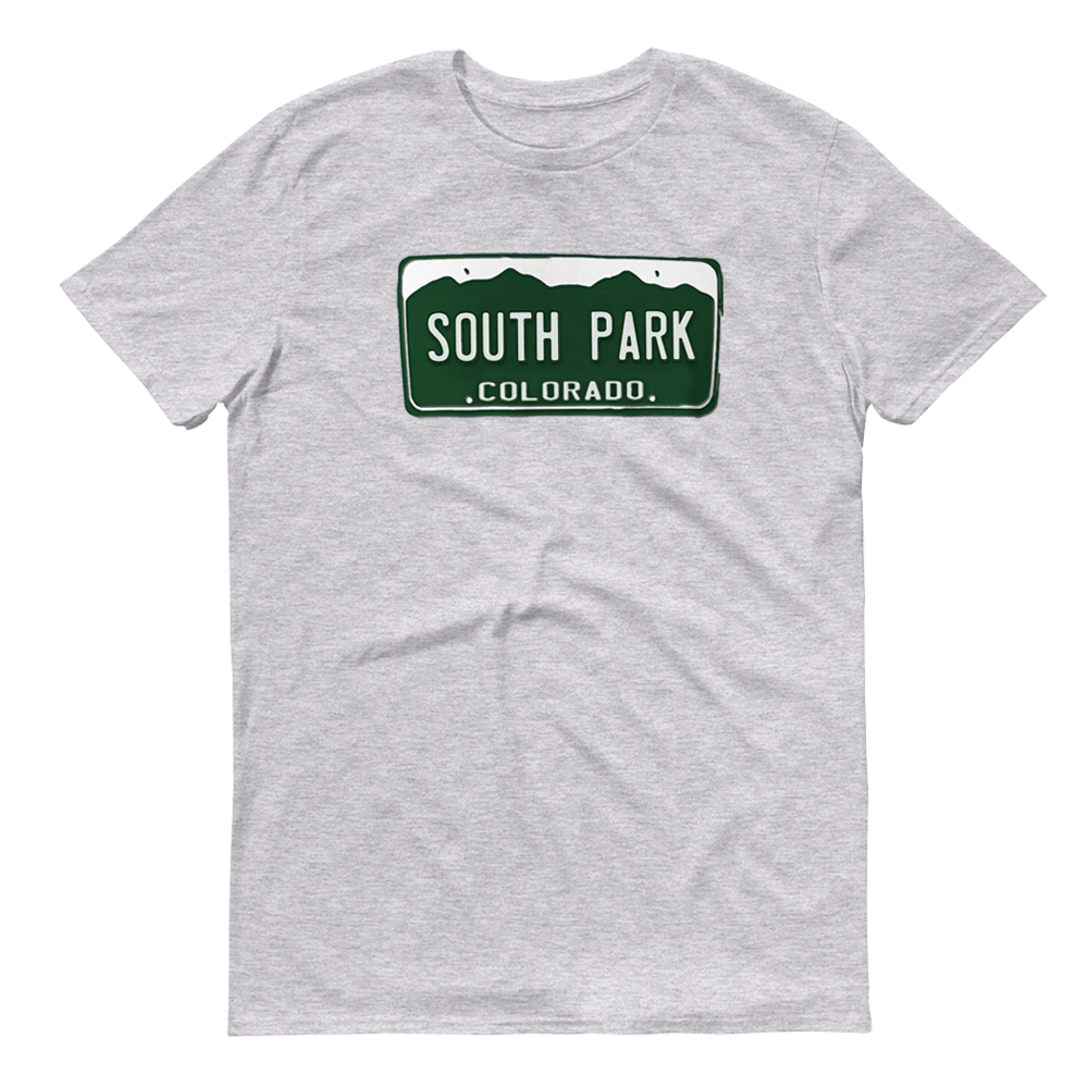 South Park License Plate Adult Short Sleeve T-Shirt