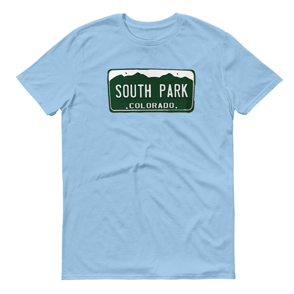 South Park License Plate Adult Short Sleeve T-Shirt