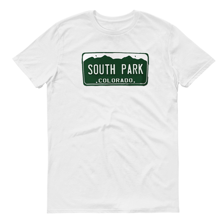 South Park License Plate Adult Short Sleeve T-Shirt
