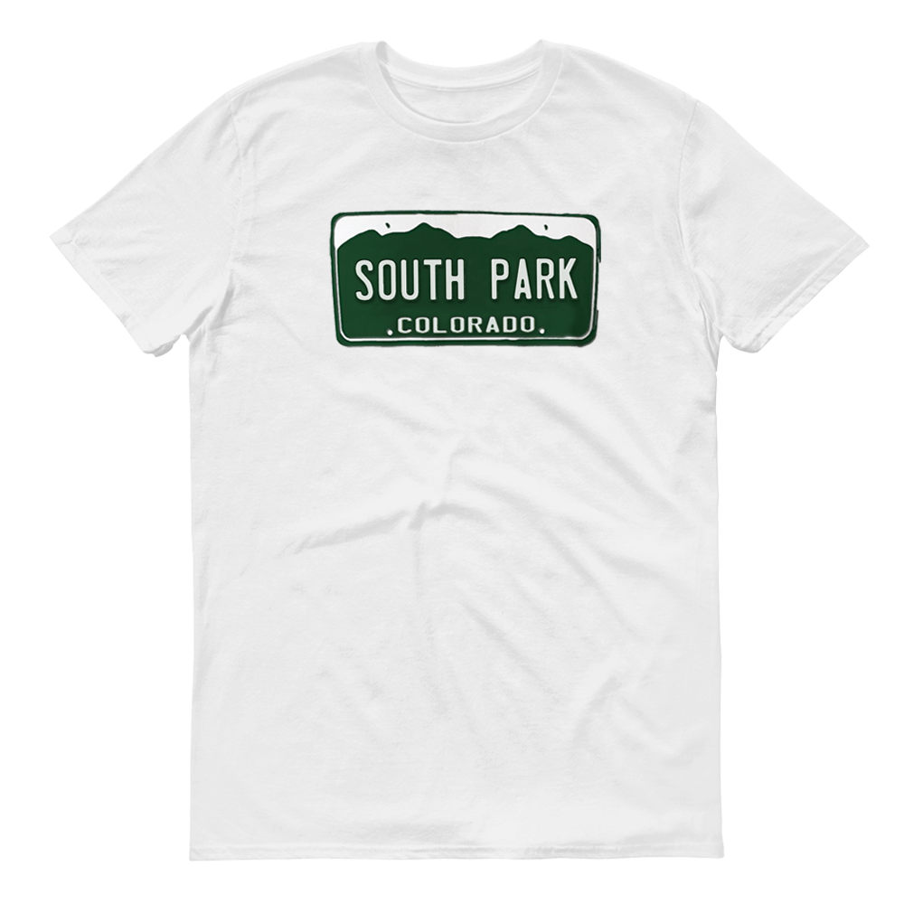 South Park License Plate Adult Short Sleeve T-Shirt