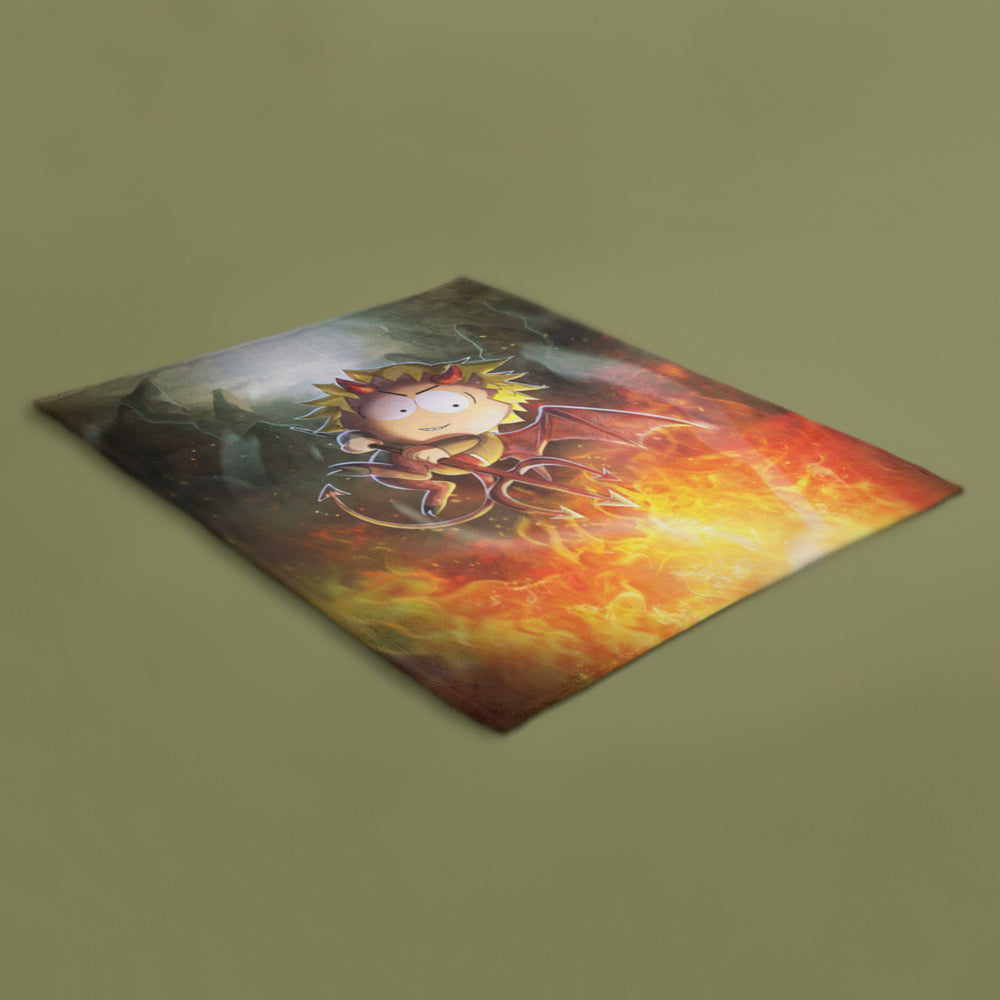 South Park Devil Tweek Sherpa Blanket