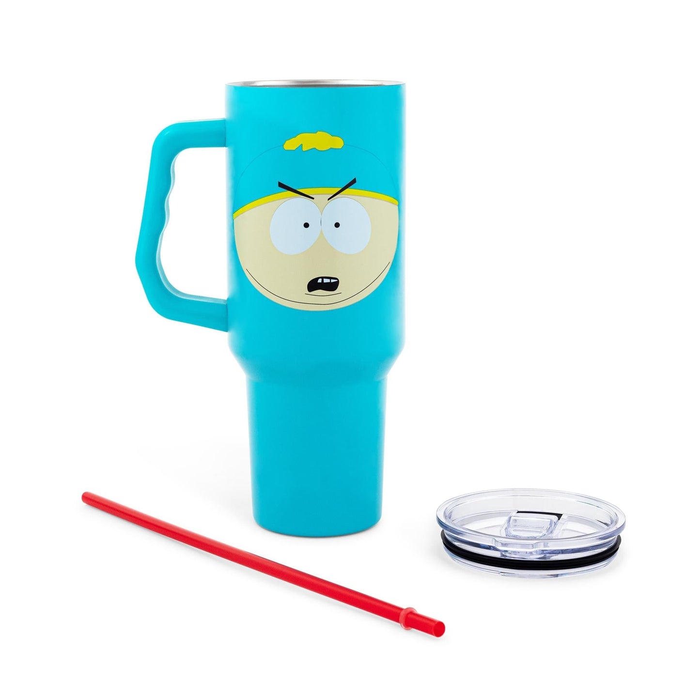 South Park Cartman Face Stainless Steel Tumbler With Handle | Holds 40 Ounces-2