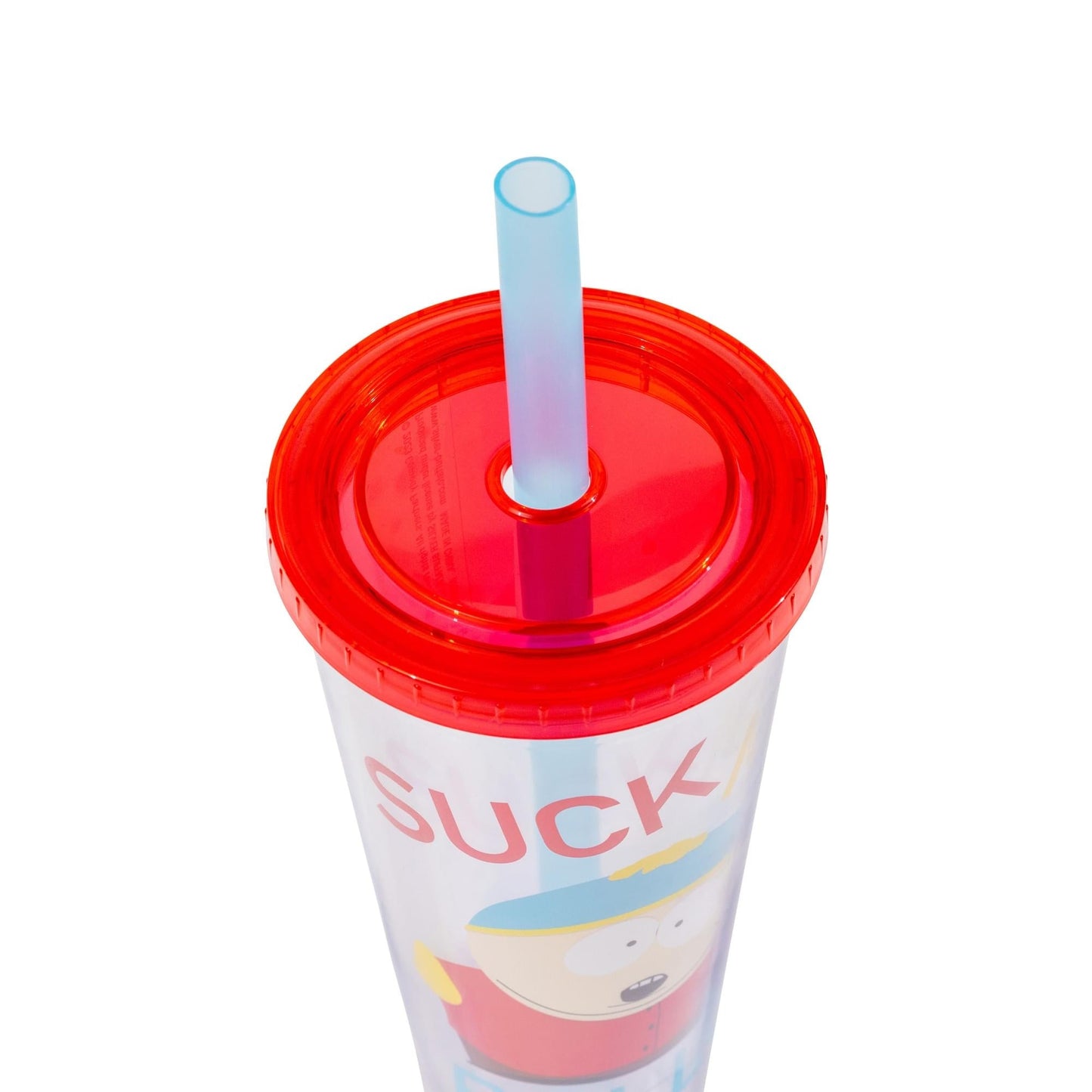 South Park Cartman "Suck My Balls" 24-Ounce Carnival Cup With Lid and Straw-2