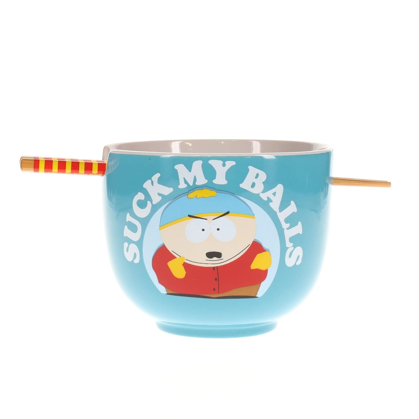 South Park Eric Cartman "Suck My Balls" 20-Ounce Ramen Bowl and Chopstick Set-2