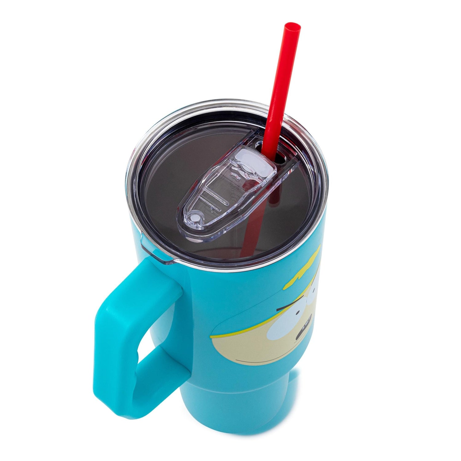 South Park Cartman Face Stainless Steel Tumbler With Handle | Holds 40 Ounces-3