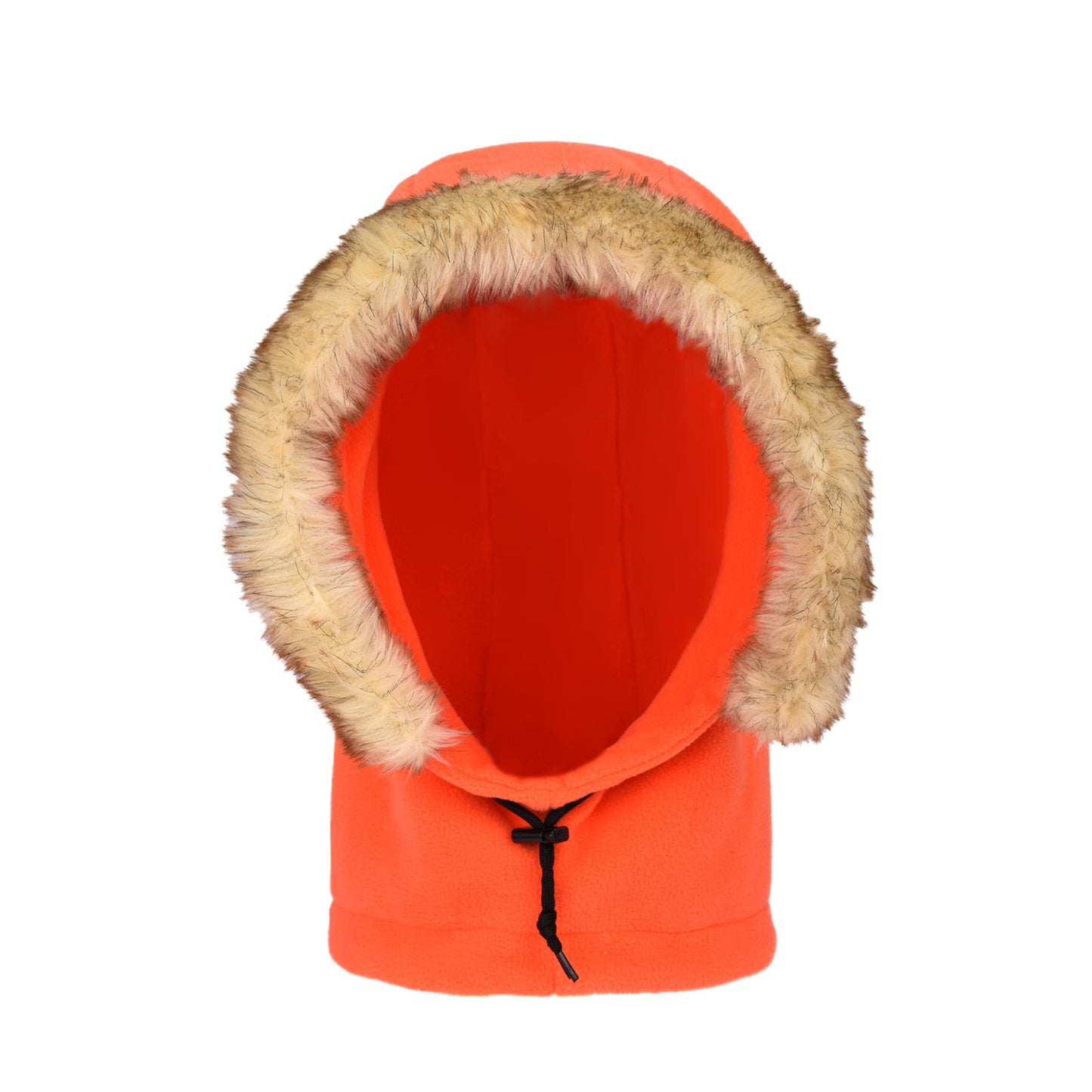 Side view of the Kenny McCormick hood showing the soft fleece texture