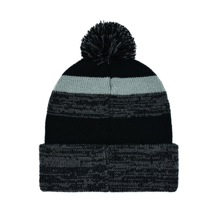 Detailed view of the colorful characters and acrylic knit texture on the South Park gang winter hat.