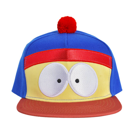 South Park Stan Cosplay 3D Pom Flat Brim Snapback Hat