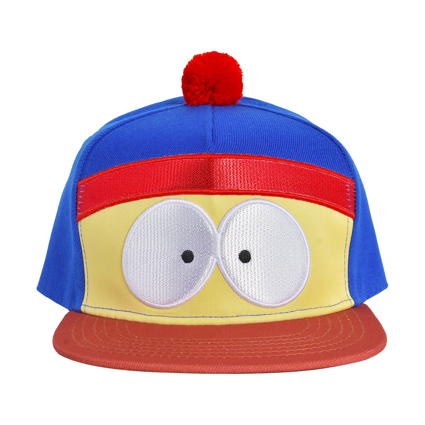 South Park Stan Cosplay 3D Pom Flat Brim Snapback Hat