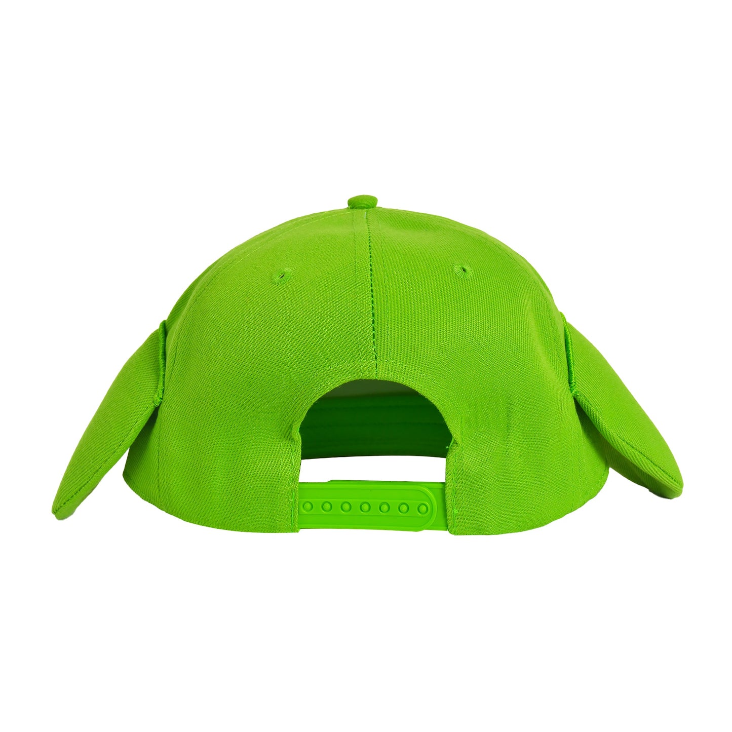 Close up of embroidered eyes and structured crown on Kyle hat