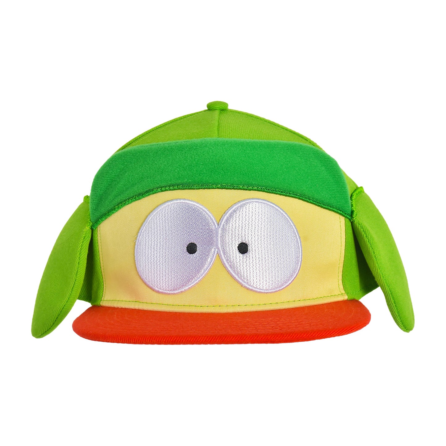 Side view of Kyle Broflovski cosplay hat with green ear flaps