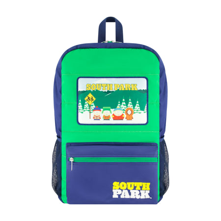 South Park quilted backpack with characters patch
