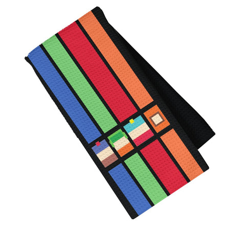South Park Pixel Boy Stripe Kitchen Towel White