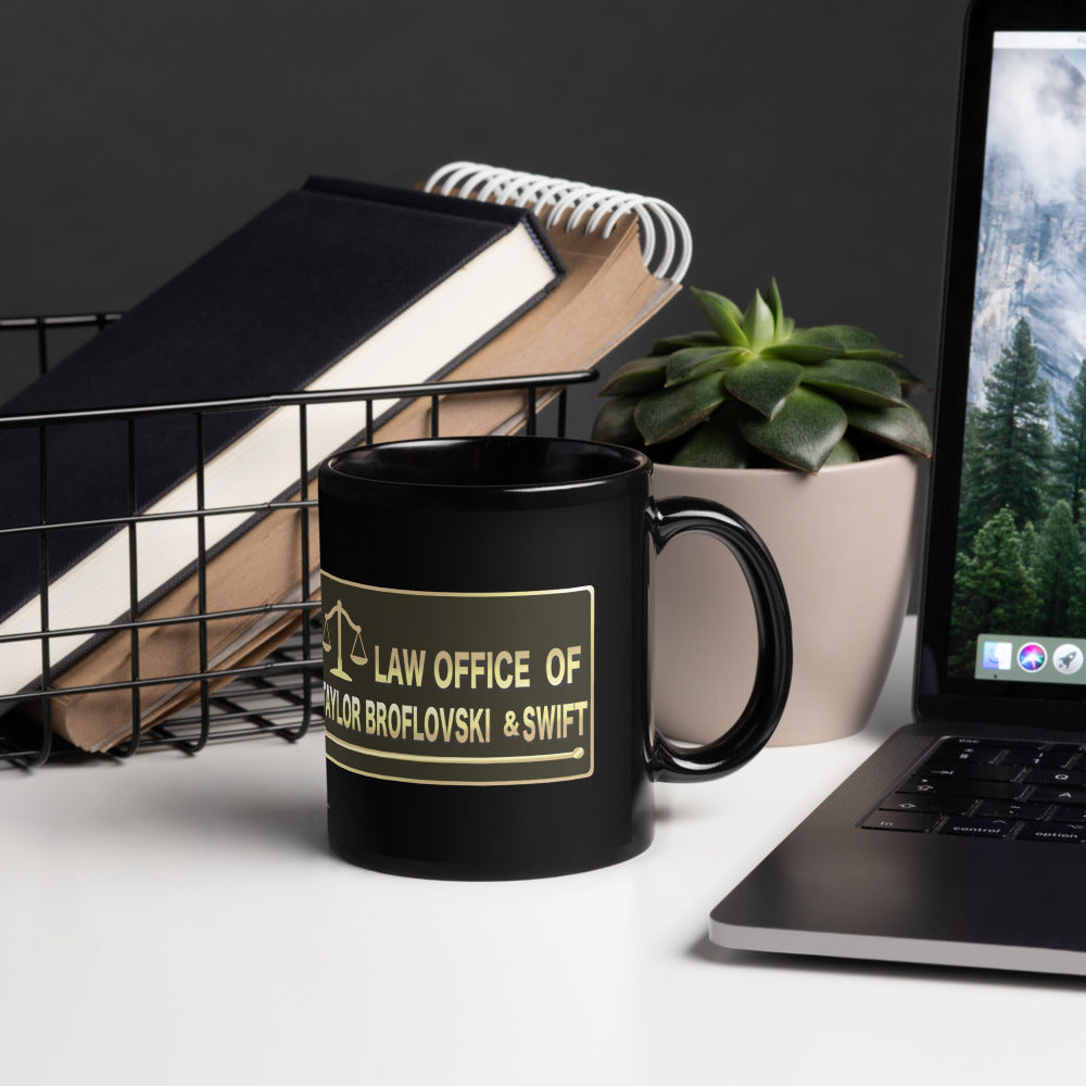 South Park Law Office of Taylor Broflovski & Swift Black Glossy Mug