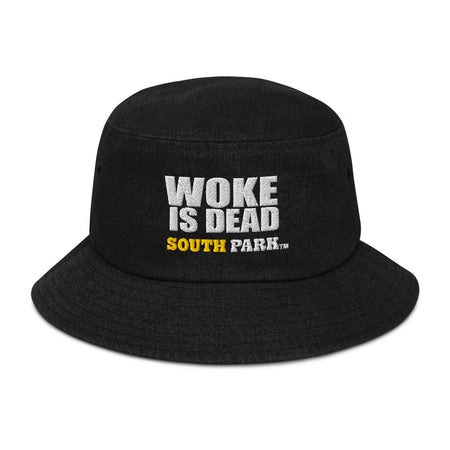 South Park Woke Is Dead Denim Embroidered Bucket Hat