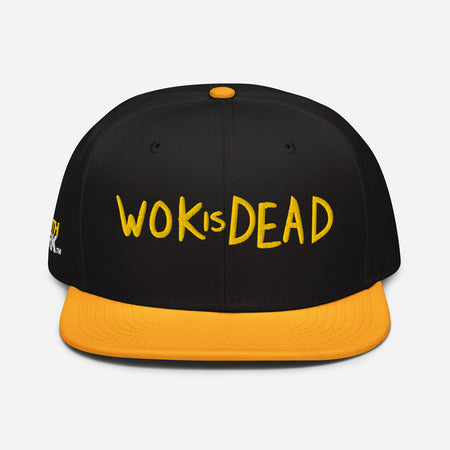 South Park WOK Is Dead Embroidered Snapback Hat Gold / Black / Black