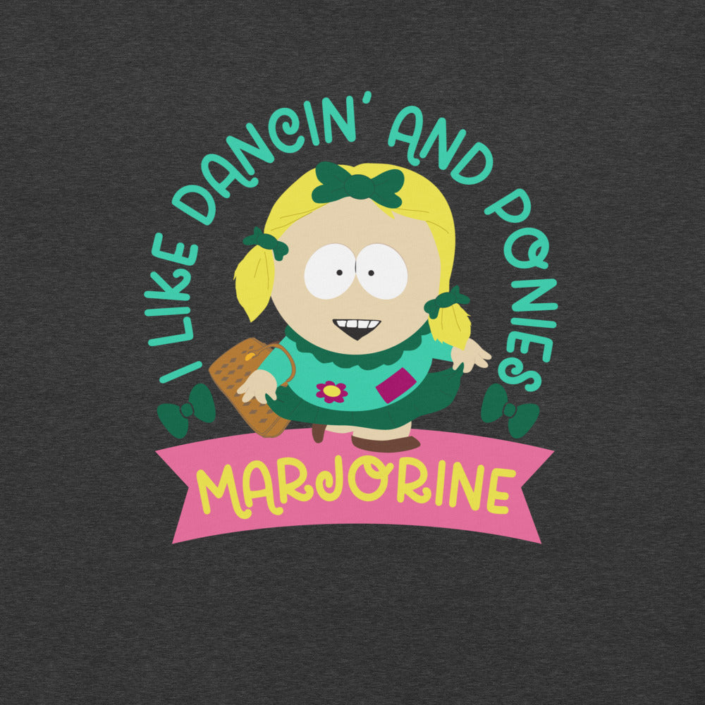 South Park Marjorine I Like Dancin' & Ponies Unisex T-Shirt Dark Grey Heather