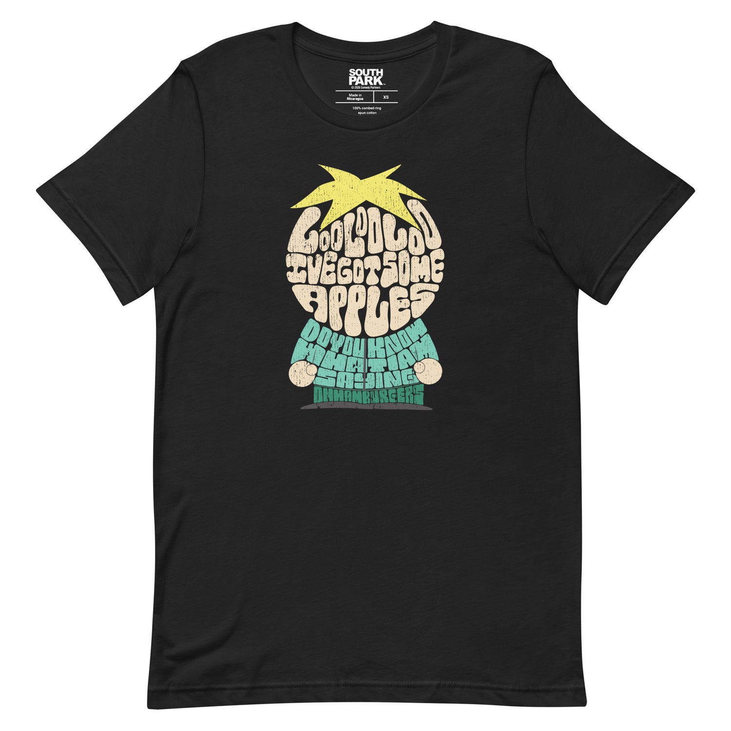 Front view of South Park Butters graphic t-shirt on a neutral background