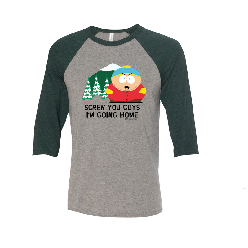 South Park Cartman Screw You Guys Raglan Baseball T-Shirt