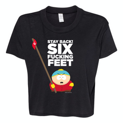 South Park Cartman Six Feet Back Women's Jersey Crop T-Shirt