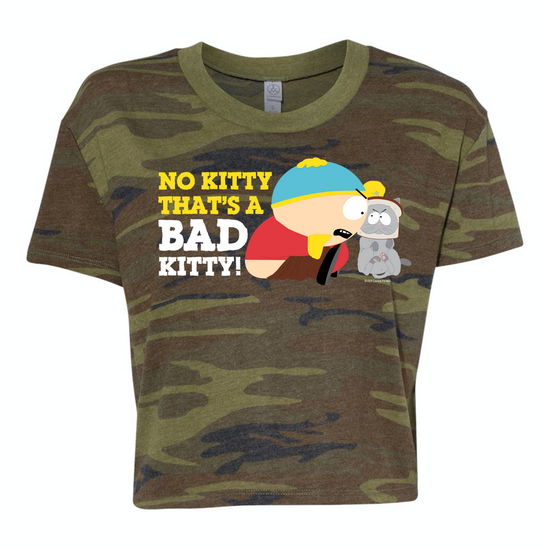 South Park Cartman Bad Kitty Women's Jersey Crop T-Shirt
