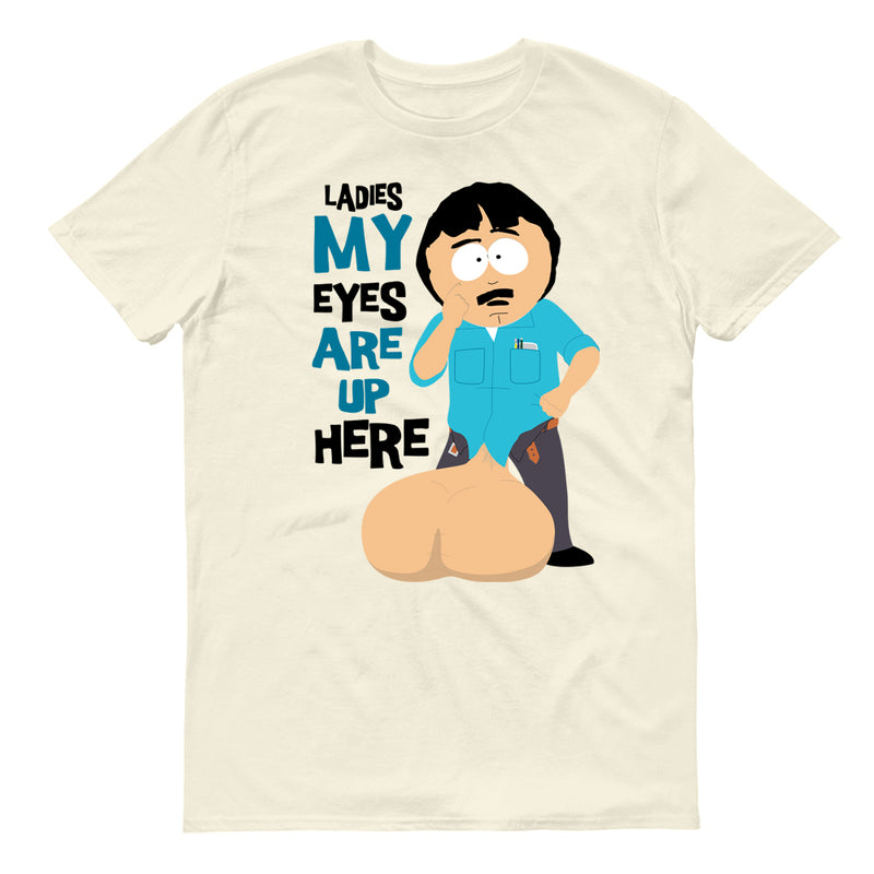 South Park Randy Eyes Up Here Adult Short Sleeve T-Shirt