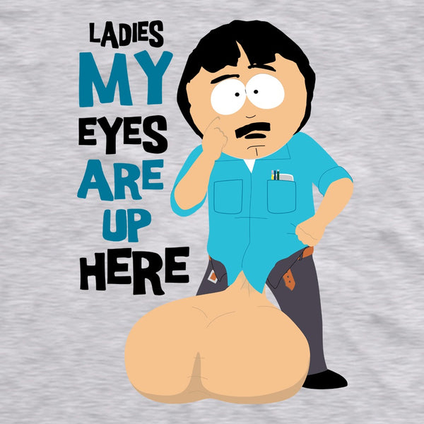 South Park Randy Eyes Up Here Adult Short Sleeve T-Shirt