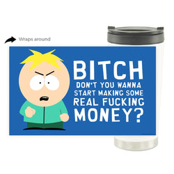 South Park Butters Make Real Money 16 oz Stainless Steel Thermal Travel Mug