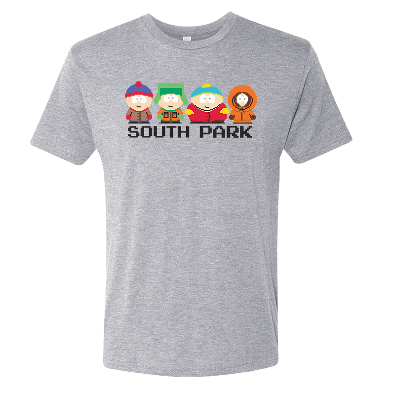 South Park 8-Bit Characters Men's Tri-Blend T-Shirt