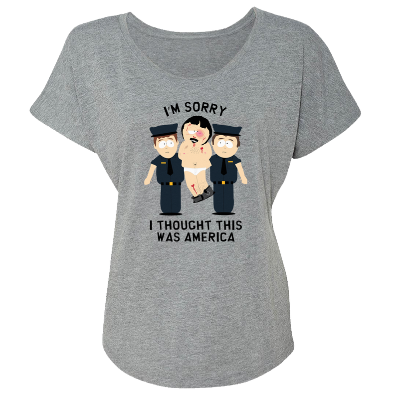 South Park Randy I Thought This Was America Women's Tri-Blend Dolman T-Shirt