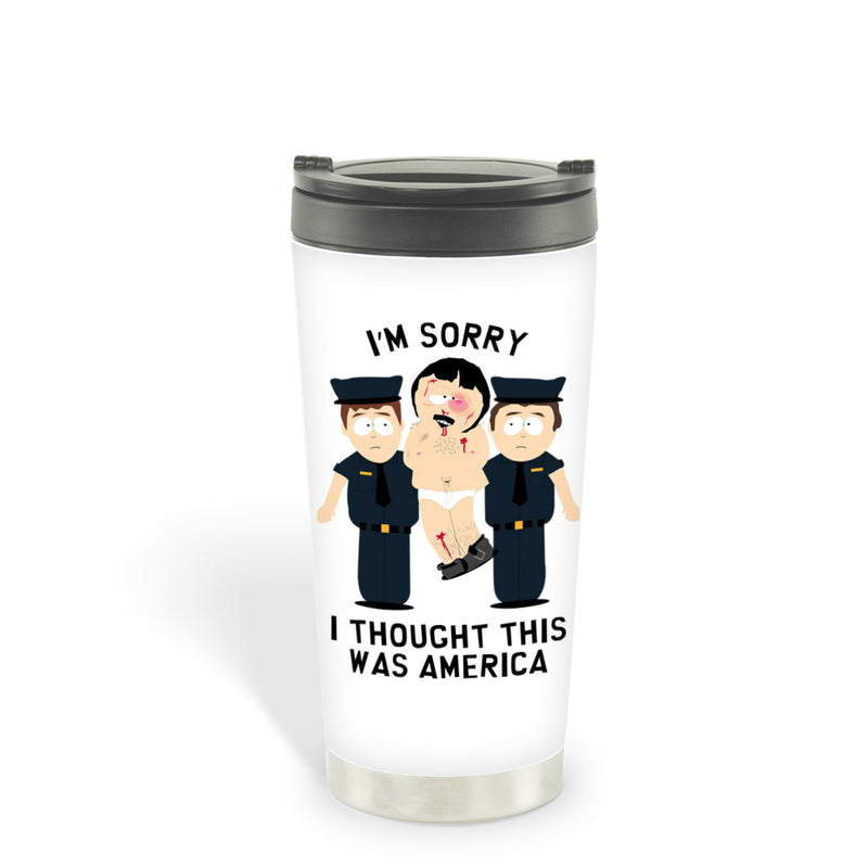 South Park Randy I Thought This Was America 16 oz Stainless Steel Thermal Travel Mug