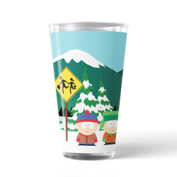 South Park Bus Stop 17 oz Pint Glass