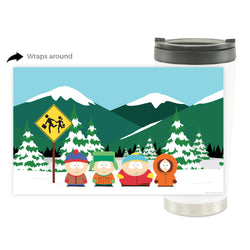 South Park Bus Stop 16oz Stainless Steel Thermal Travel Mug