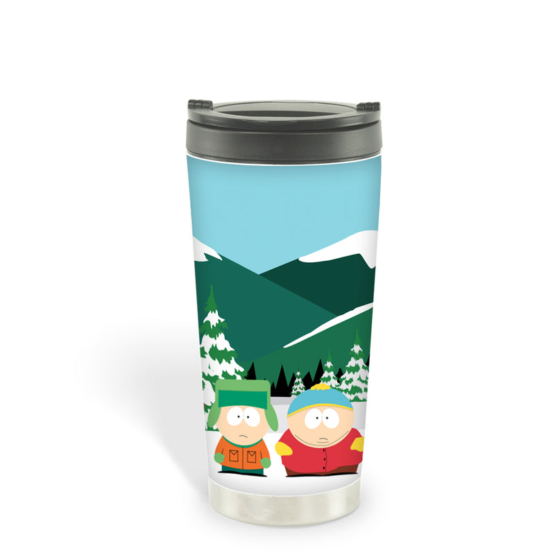 South Park Bus Stop 16oz Stainless Steel Thermal Travel Mug