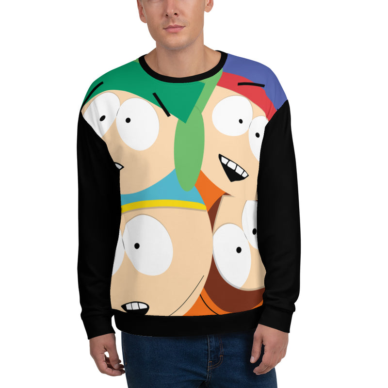 South Park Character Adult All-Over Print Sweatshirt